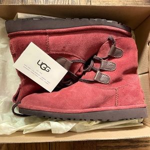 UGG AUSTRALIA ELVI RED BOOTS